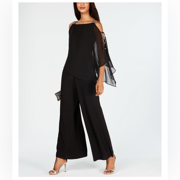 MSK Pants - MSK Black Wide Leg Jumpsuit
